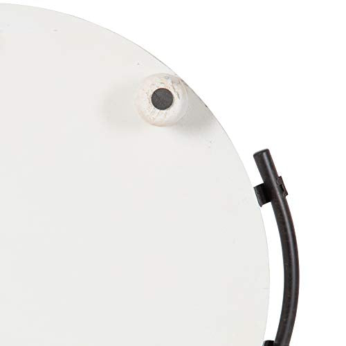 Kate and Laurel Bruillet Farmhouse Round Tray, 15 inch Diameter, Rustic White, Wood Tray for Coffee Table - color: White