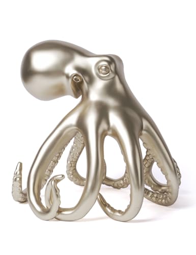 Octopus Statue Abstract Sculpture Decor Modern Gift Table Centerpiece Figurine for Home Office Living Room Polyresin 8.7 Inch