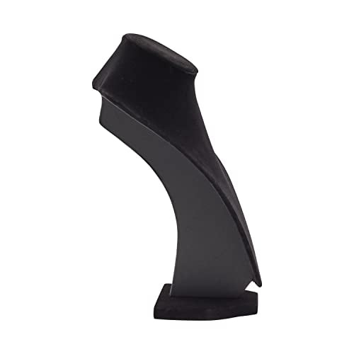 Juvale Necklace Display Stand & Bust Set - 2-Piece, Black Velvet, Modern Freestanding - Necklace Holder Stand & Bracelet Holder Display - Jewelry Showcase for Vendors & Photography