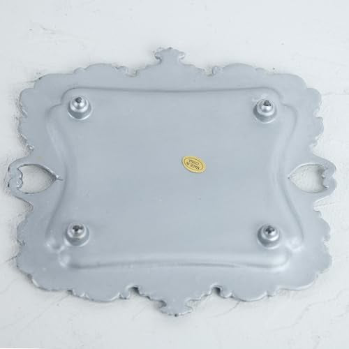 Funly mee 8 x 7 inches Antique Trinket Dish Vintage Jewelry Tray, Ring Holder (Sliver, M) - color: Silver, size: Medium