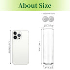 Hewory Cylinder Glass Bud Vases: Set of 12 Small Clear Skinny Single Flower Vase for Centerpieces - Minimalist Bulk Vases for Wedding Birthday Bridal Shower Party Events Table Decor, 5.91"(H)×1.8"(D)