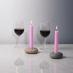 Handmade Natural Pebble Taper Candle Holder Handcrafted Taper Candle Holder for Altar, Mantle, Desk, Table, Shelf