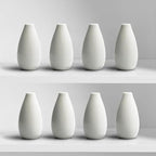 Modern Small Flower Vases 8 Pack - Ceramic, White - color: 8 Pack White - Style 11