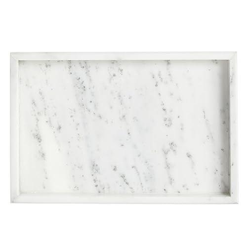 Juvale Large Marble Vanity Tray - Jewelry & Cosmetic Organizer with Drawer Organizer - Bathroom Display with Soap Tray - Home Accent Piece with Marble Decor - 11.7 x 7.7 x 1.1 in White (Pack of 2) - size: 11.7" x 7.7" x 1.1" (Pack of 2)