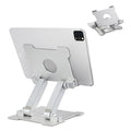 KABCON Quality Tablet Stand,Adjustable Foldable Eye-Level Aluminum Solid Up to 15-in Tablets Holder for Microsoft Surface Series Tablets,iPad Series,Samsung Galaxy Tabs,Amazon Kindle Fire,Etc.Silver - color: Large-Silver