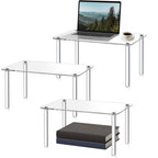 3 Pcs 17, 16, 15 Inch Extra Large Acrylic Risers Display Stands Rectangular 4-leg Acrylic Plant Stand, 6mm Thick Clear Shelf Riser Display Stands for Decor Collectibles Figures and Item Photography - size: 17×11×9 in，16×10×8 in，15×9×7 in