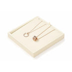 Oirlv Microfiber Jewelry Pendant Display Tray Jewelry Necklace Organizer Display Tray(Beige) - color: Necklaces P13408