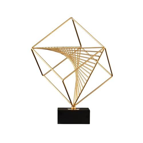 Statue Decorations Minimalist Modern Home Geometric Cube Ornament Light Luxury Nordic Style Alloy Decoration Home Decor Object