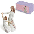 Mother Daughter Dancing Resin Figurine, 6.1" H,Cherished Gifts for Mom & Daughter, Birthday Wedding Mother's Day Timeless Keepsake Decor - style: Dance