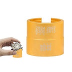 Watch Movement Holder, Double-Sided Repair Mount, Small Size Clock Stand Lightweight Travel, Metal Material Sturdy Stable Design, Watch Accessory Professional Collectible Display - color: Gold