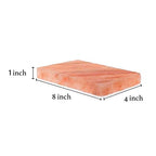 Pride Of India | Pink Salt Crystal Accessories (Pink Salt Crystal Cooking Tray - 8 by 4 inch) | Perfect for Grilling, Searing, Cutting, BBQ, Serving | Carries 84 Traces of Minerals - color: Pink Salt Crystal Cooking Tray - 8 By 4 Inch