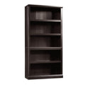 Sauder 5 Tier Book Shelf Wooden Bookcase Multipurpose Bookshelf for Home Office, Living Room, in Estate Black finish - color: Estate Black