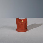 Handcrafted Tealight Candle Holder Designed as a Melting Candle; Handmade Tea Light Candle Holder; Bathroom, Living Room Mantel, Entryway, Buffet and Dining Table Decoration Red - color: Red
