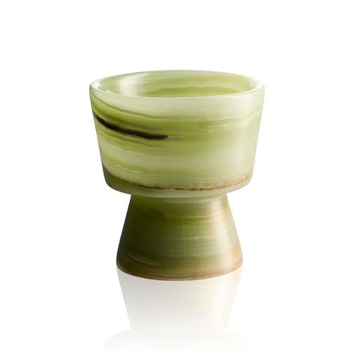 Marble Candle Holder, Empty Tealight Candle Decor Holders, Lime Green - color: Lime Green