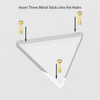 Acrylic Ball Holder 3-Pack, Small Size for Baseball, Softball & Golf Ball; Medium & Large Size for Basketball, Soccer, Volleyball; Horizontal Size for Rugby and Football - style: Triangle Gold - 4.1 x 3.6 inch