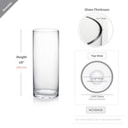 WGVI Quality Thick Weighted Clear Cylinder Glass Vases, 4" W x 10" H, Flower Arrangement Floating Candle Holders Wedding Centerpieces Terrarium Planter Floral Pen Brush Storage Container, 1 Piece - size: 4"x10"H