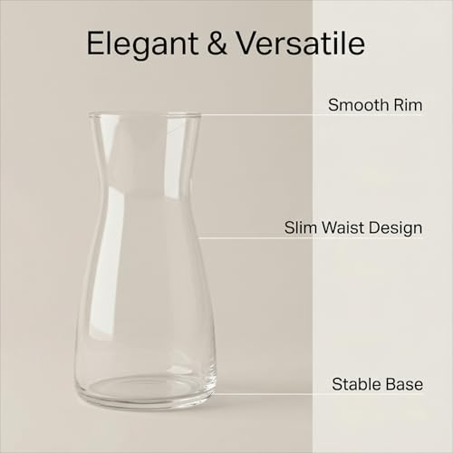 Iridescent Glass Vase 8 Inch, Round Borosilicate Clear Glass Flower Vase, Modern Boho Style Centerpiece Vase for Home Kitchen Wedding, Housewarming - color: Iridescent