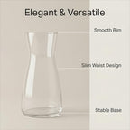 Clear Glass Vase 8 Inch, Round Borosilicate Clear Glass Flower Vase, Modern Boho Style Centerpiece Vase for Home Kitchen Wedding, Housewarming - color: Transparent