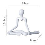 Fenteer Abstract Thinker Statue Desktop Figurine Minimalist Sculpture Resin Ornament Hollow Design Suitable for Living Room Office Bedroom Bookshelf