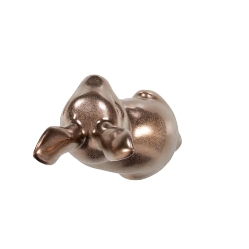 Howard Elliott Collection Rabbit Sculpture Ceramic Statue for Home and Garden Decor, Rich Antique Brass Figurine with Metallic Finish for Shelf Display in Living Room, 8.5 x 4.75 Inch - style: Rabbit
