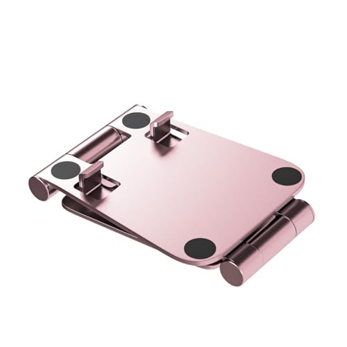 Cell Phone Stand for Desk Phone Holder Foldable Portable Adjustable Cradle Dock Compatible with iPhone 17 16 15 14 13 Pro Max, iPhone 12 11 Plus SE XS XR 8 7, Office Desk Travel Accessories, Pink - color: Pink