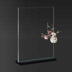 Acrylic Sign Holder 5x7, 6-Pack Plastic Clear Vertical Double-Sided Menu Display Stand with Double-Sided Display, Perfect for Restaurants, Offices, Exhibits - size: Vertical 6 Pack 5x7