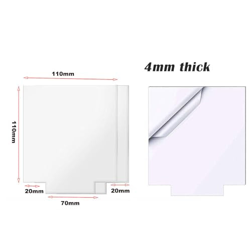 2Pcs 4.33" Wood LED Light Base with Blank Acrylic Sheet Clear Cast Plexiglass for LED Light Base Signs DIY Display Projects Craft-Warm Light - color: Warm Light, size: 2PC 4.33" + AS