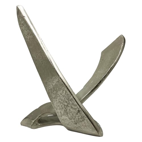 Bergamo Art 9 Inch Tall Decorative Handmade Aluminum Abstract Sculpture - color: Nickel