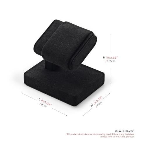 Microfiber Watch Display Stand T-bar Watch Stand Holder Organizer For Men And Women Wristwatch, Bracelet,Storage Display Rack (Black) - color: Black, size: 1 Slot