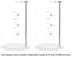 Action Figure Stand with Adjustable Metal Support Arm, Action Figure Display Holder Stand Base Compatible with HG RG SD SHF Gundam 1/144 Toy with Screwdriver (2Pcs Clear) - color: 2Pcs Clear