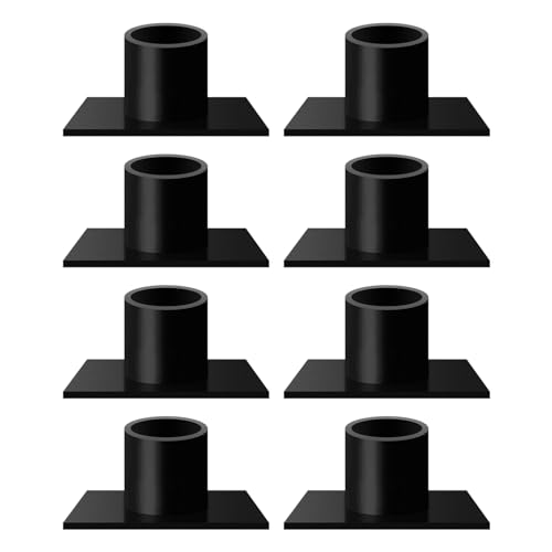 Gute Taper Candle Holder, Candle Holders for Pillar Candles, Matte Black Candlestick Holder Centerpieces for Home Decoration, Wedding Anniversary, Party, Housewarming Gifts,Set of 8,Square - color: Black-s-8pcs