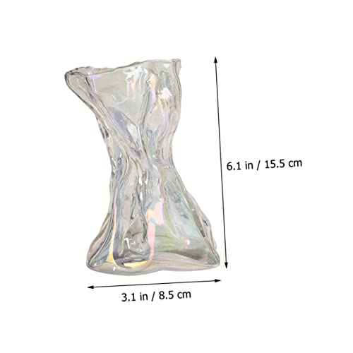 Glossy Abstract Vase Glass Statue Farmhouse Style Unique Shape Perfect Present