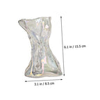 Glossy Abstract Vase Glass Statue Farmhouse Style Unique Shape Perfect Present