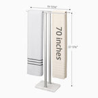 KES Standing Towel Rack Taller Version, 37" H (Equal Height) Bathroom Towel Rack Stand with Marble Base, Free Standing Towel Holder Stand, SUS304 Stainless Steel Brushed Finish, BTH229-2 - color: Brushed Finish, size: 37" H (Equal-height)