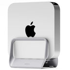 AFOOYO Mac Mini Stand, ABS Vertical Holder - Universal Fit for Mac Mini 2010-2024 M1 M2 M4 Pro, Compatible with Laptop & Mini PC (Gray)
