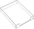 MaxGear Acrylic Letter Tray, Clear Desk Organizer for Papers, Documents, Magazines, Folders, Notebooks, and Stationery – Multi-Function File Tray and Desktop Organizer for Office, Home, and Workspace