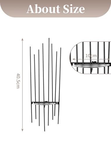 Sziqiqi Wall Candle Holder Black: Wall Candle Sconces Set of 2 for Pillar - Modern Sconces Decor for Living Room Bedroom Bathroom Fireplace Shelf