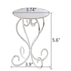 SOFE Metal Pillar Candle Holder, Shabby Chic White Candle Stand Scroll Shape 5.6 Inches Tall, Modern Farmhouse Candles Pedestal, Living Room, Bedroom, Dining Room, Coffee Table Decor