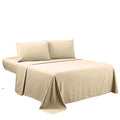 Sfoothome Light Beige Queen Sheets Set - Hotel Luxury 4-Piece Bed Set, Extra Deep Pocket, 1800 Series Bedding Set, Wrinkle & Fade Resistant, Sheet & Pillow Case Set (Queen, Beige) - color: Beige-4 Pieces, size: Queen