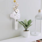 Creative Wall Hanging Sculpture, Funky White Hand Vases Home Decor, Artistic Hanging Hand Sculptures with Test Tube Vases, Unique Wall Art Statue - color: White