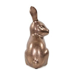 Howard Elliott Collection Rabbit Sculpture Ceramic Statue for Home and Garden Decor, Rich Antique Brass Figurine with Metallic Finish for Shelf Display in Living Room, 8.5 x 4.75 Inch - style: Rabbit
