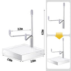 Suzile 4 Pcs Adjustable Metal Arm Display Stand Easel with Acrylic Base Rock Display Easel Holder Acrylic Crystal Clear Plate Stand for Geodes Mineral Agate (Silver, 2.8 x 2.8 x 4 Inch) - color: Silver, size: 2.8 x 2.8 x 4 Inch