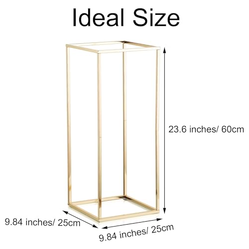 Gold Flower Stand for Table: 23.6” Tall Centerpiece Stand for Wedding Table Reception Floral Center Pieces with Home Decoration Party Event 2 PCS - size: 23.6 INCH-2PCS