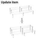 BYCY 2 Tier Clear Acrylic Display Stand Cupcakes Holder, Dessert Display Riser for Great Event, Birthday Party, Wedding Party ( 1 Pack - 16" X 6.9" X 4.25" )