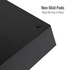 Mind Reader Snack Tray, Countertop Organizer, Snack Tray, Pantry, Breakroom, Kitchen, Black - color: Black
