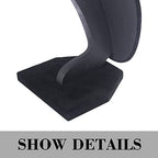 Julysky 3D Necklace Display Stand For Selling,Velvet Chain Jewelry Bust Holder Organizer (1, black) - color: black