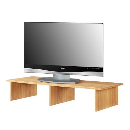 Convenience Concepts Designs2Go TV/Monitor Riser for TVs up to 46 Inches, Light Oak - color: Light Oak, size: Large