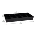 Mind Reader Snack Tray, Countertop Organizer, Snack Tray, Pantry, Breakroom, Kitchen, Black - color: Black