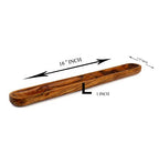 Kaizen Casa Hand-Carved Acacia Wood Long Olive Tray Canoe Style Perfect for Dinner Rolls, or as a Table Centerpiece