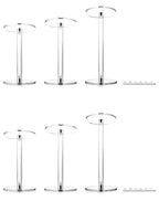 QWORK Round Acrylic Display Stand, 2 Sets Premium Clear Round Riser Stands